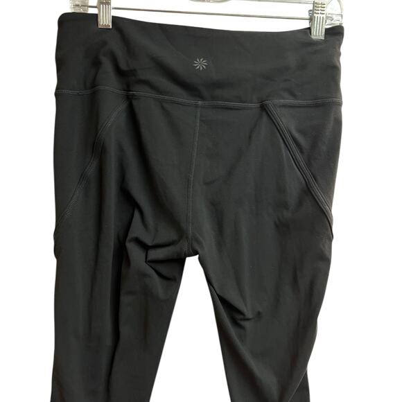 Athleta Leggings Women's Medium Black Mid-Rise Mesh Detail - Picture 4 of 9